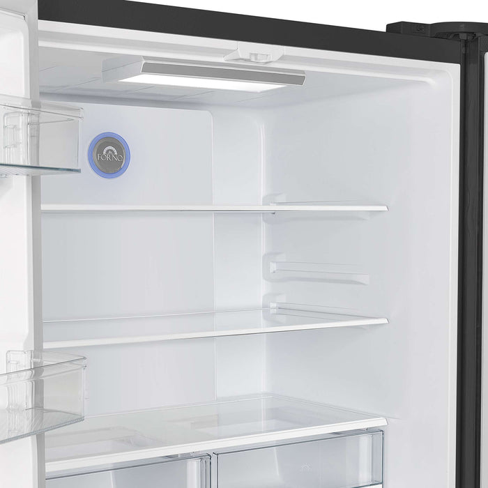 Forno Moena Espresso 36" French Door Refrigerator in Black, 19.2 cu. ft FORNO