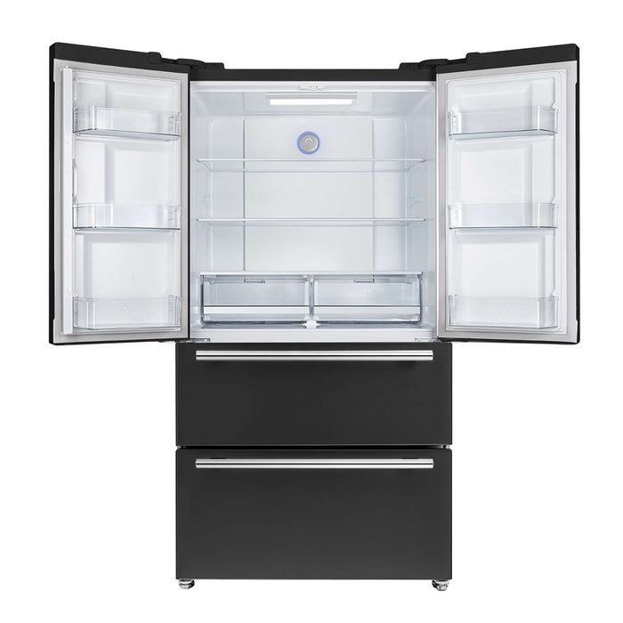 Forno Moena Espresso 36" French Door Refrigerator in Black, 19.2 cu. ft FORNO