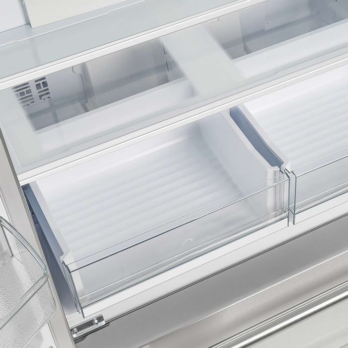 Forno Moena 36" French Door 19.2 cu. ft Stainless Steel Refrigerator with Factory Installed Ice-maker FORNO
