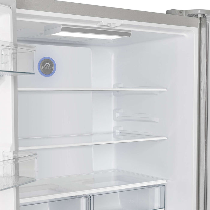 Forno Moena 36" French Door 19.2 cu. ft Stainless Steel Refrigerator with Factory Installed Ice-maker FORNO