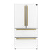 Forno Moena Espresso 36" French Door Refrigerator in White, 19.2 cu. ft FORNO