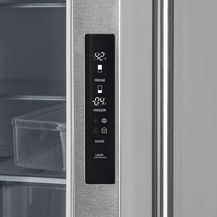 Forno Moena 36" French Door 19.2 cu. ft Stainless Steel Refrigerator, with Decorative Grill - 40" Wide FORNO