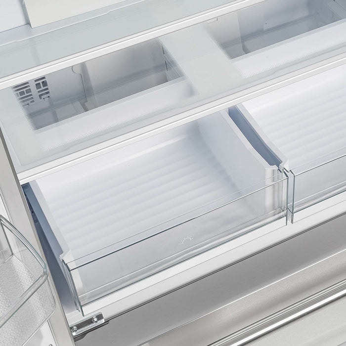 Forno Moena 36" French Door 19.2 cu. ft Stainless Steel Refrigerator, with Decorative Grill - 40" Wide FORNO
