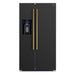Forno Salerno Espresso 36" Side-by-Side Black Refrigerator 20 cu. ft FORNO