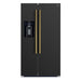 Forno Salerno Espresso 36" Side-by-Side Black Refrigerator 20 cu. ft FORNO