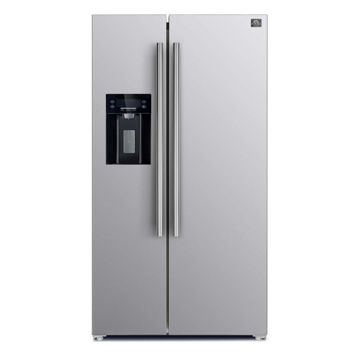 Forno Salerno 36" Side by Side Stainless Steel Refrigerator 20 cu.ft FORNO