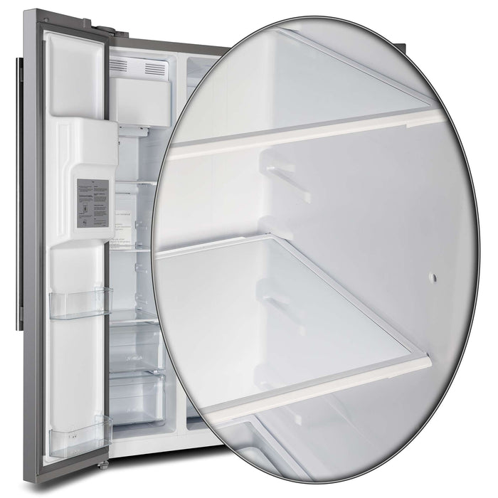 Forno Salerno 36" Side by Side Stainless Steel Refrigerator 20 cu.ft FORNO