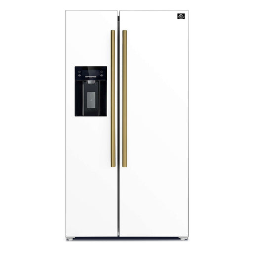 Forno Salerno Espresso 36" Side-by-Side White Refrigerator 20 cu.ft FORNO