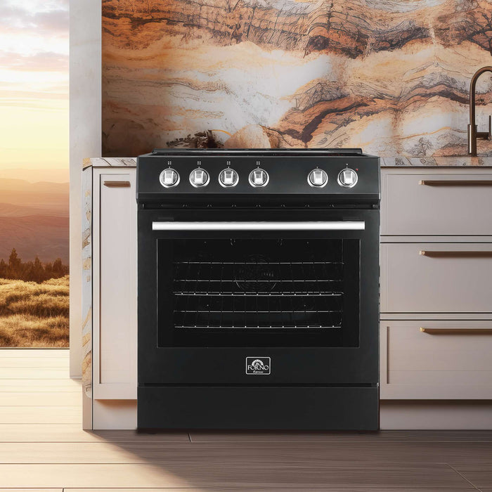 Forno Leonardo Espresso 30" Electric Range Black FORNO