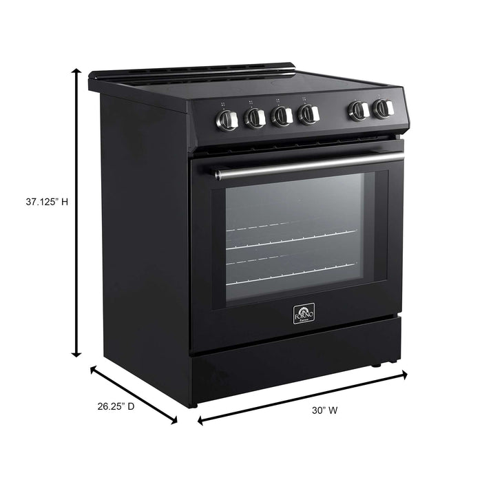 Forno Leonardo Espresso 30" Electric Range Black FORNO