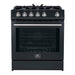 Forno Leonardo Espresso 30" Black Gas Range, 5 Burners, 39 500 BTU, 5 cu.ft. Convection Oven FORNO