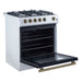 Forno Leonardo Espresso 30" White Gas Range, 5 Burners, 39 500 BTU, 5 cu.ft. Convection Oven FORNO