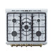 Forno Leonardo Espresso 30" White Gas Range, 5 Burners, 39 500 BTU, 5 cu.ft. Convection Oven FORNO
