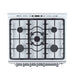 Forno Leonardo Espresso 30" White Gas Range, 5 Burners, 39 500 BTU, 5 cu.ft. Convection Oven FORNO