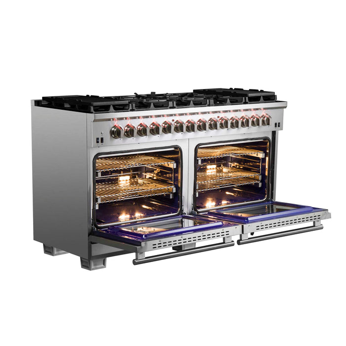 Forno Capriasca 60" Freestanding Dual Fuel Range FORNO