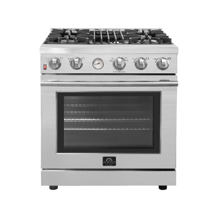 FORNO Livorno 30" Gas Range, 4 Burners FORNO