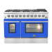 FORNO Galiano 48-inch Gas Range Stainless Steel, 8 Burners, 107,000 BTU, Griddle, 6.58 cu.ft. Double Oven FORNO