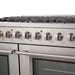 FORNO Galiano 48-inch Gas Range Stainless Steel, 8 Burners, 107,000 BTU, Griddle, 6.58 cu.ft. Double Oven FORNO
