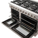 FORNO Galiano 48-inch Gas Range Stainless Steel, 8 Burners, 107,000 BTU, Griddle, 6.58 cu.ft. Double Oven FORNO