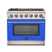Forno Capriasca 36" Gas Range, 6 Brass Burners, 120,000 BTU, 5.36 cu.ft. Oven FORNO