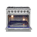 Forno Capriasca 36" Gas Range, 6 Brass Burners, 120,000 BTU, 5.36 cu.ft. Oven FORNO