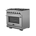 Forno Capriasca 36" Gas Range, 6 Brass Burners, 120,000 BTU, 5.36 cu.ft. Oven FORNO