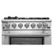 Forno Capriasca 36" Gas Range, 6 Brass Burners, 120,000 BTU, 5.36 cu.ft. Oven FORNO