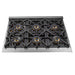 Forno Capriasca 36" Gas Range, 6 Brass Burners, 120,000 BTU, 5.36 cu.ft. Oven FORNO