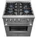 Marco 30-inch Gas Range Stainless Steel, 4 Burners 37,000 BTU, 4.32 cu.ft. Convection Oven FORNO