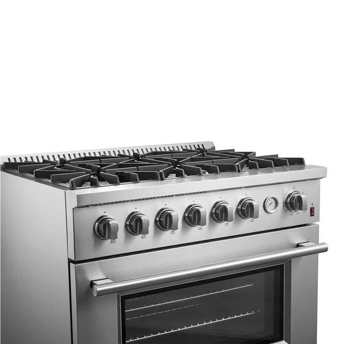 Marco 36" Gas Range, 5.36 cu.ft. Convection Oven FORNO