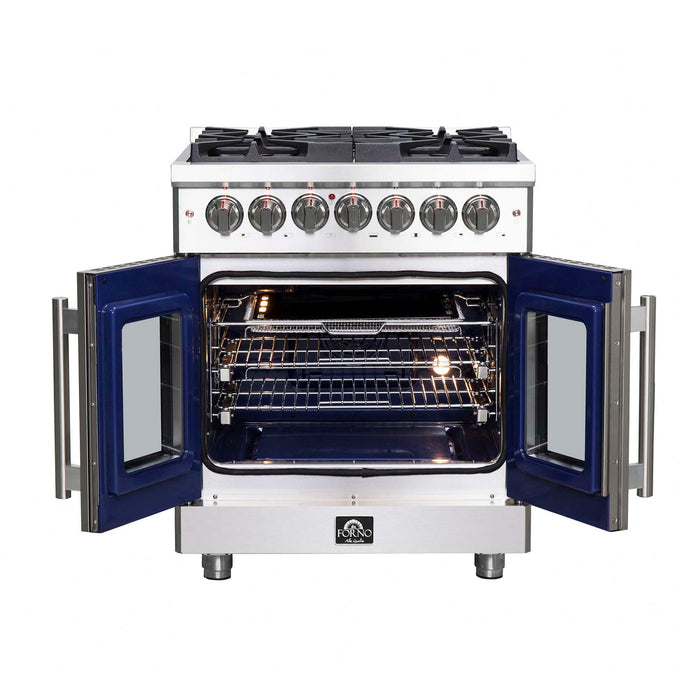 Forno Massimo 30" Freestanding French Door Dual Fuel Range FORNO