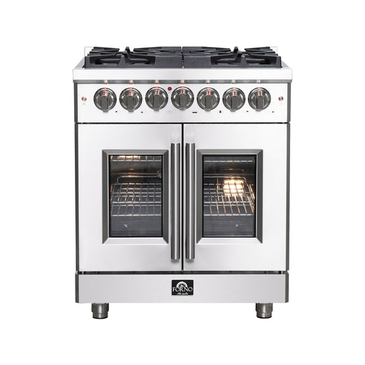 Forno Massimo 30" Freestanding French Door Dual Fuel Range FORNO