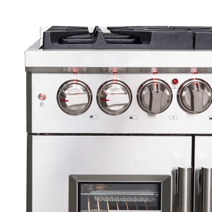 Forno Massimo 30" Freestanding French Door Dual Fuel Range FORNO