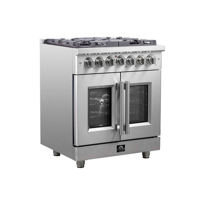 Forno Massimo 30" Freestanding French Door Dual Fuel Range FORNO