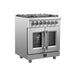Forno Massimo 30" Freestanding French Door Dual Fuel Range FORNO