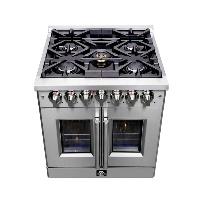 Forno Massimo 30" Freestanding French Door Dual Fuel Range FORNO