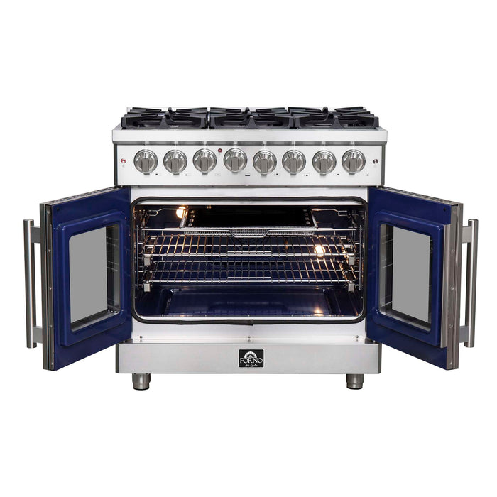 Forno Massimo 36" Freestanding French Door Dual Fuel Range FORNO