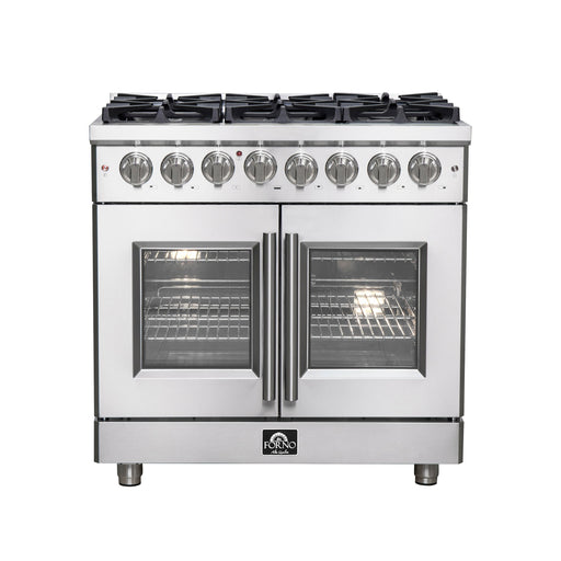 Forno Massimo 36" Freestanding French Door Dual Fuel Range FORNO