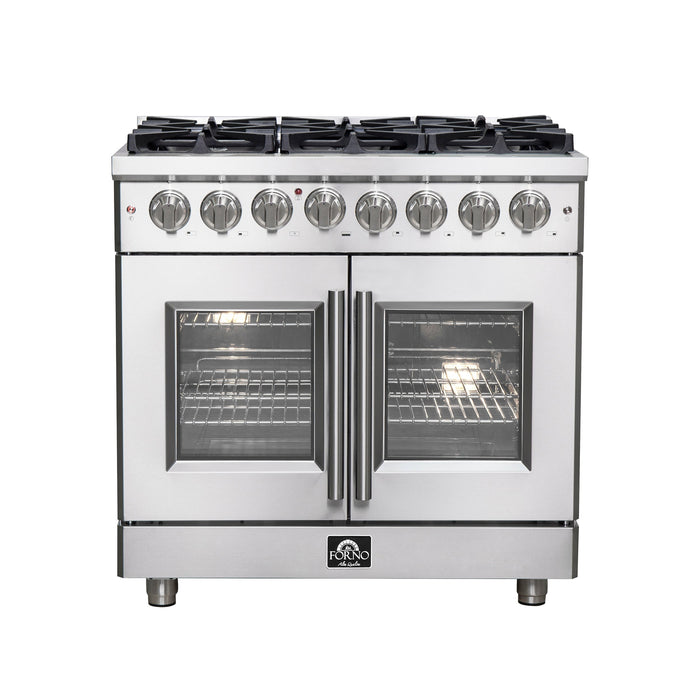 Forno Massimo 36" Freestanding French Door Dual Fuel Range FORNO