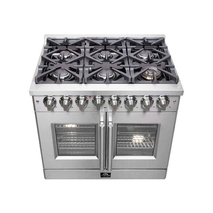 Forno Massimo 36" Freestanding French Door Dual Fuel Range FORNO