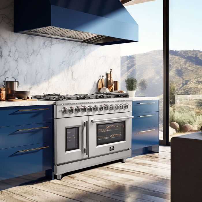 Forno Massimo 48" Freestanding French Door Dual Fuel Range FORNO
