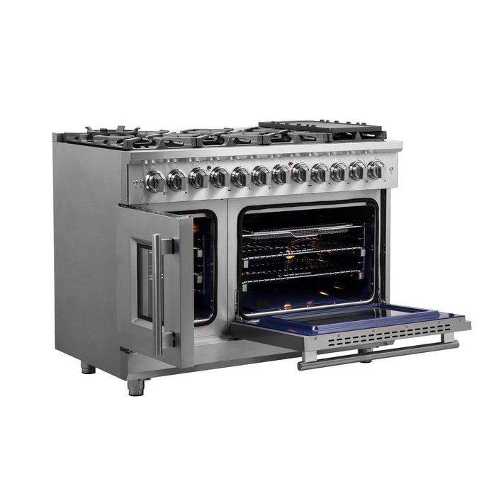 Forno Massimo 48" Freestanding French Door Dual Fuel Range FORNO