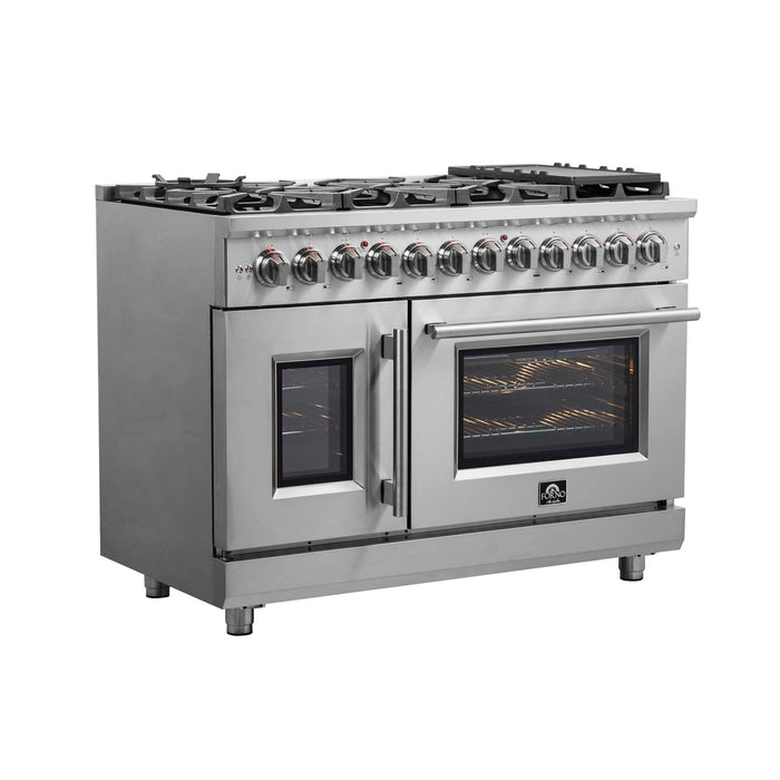 Forno Massimo 48" Freestanding French Door Dual Fuel Range FORNO