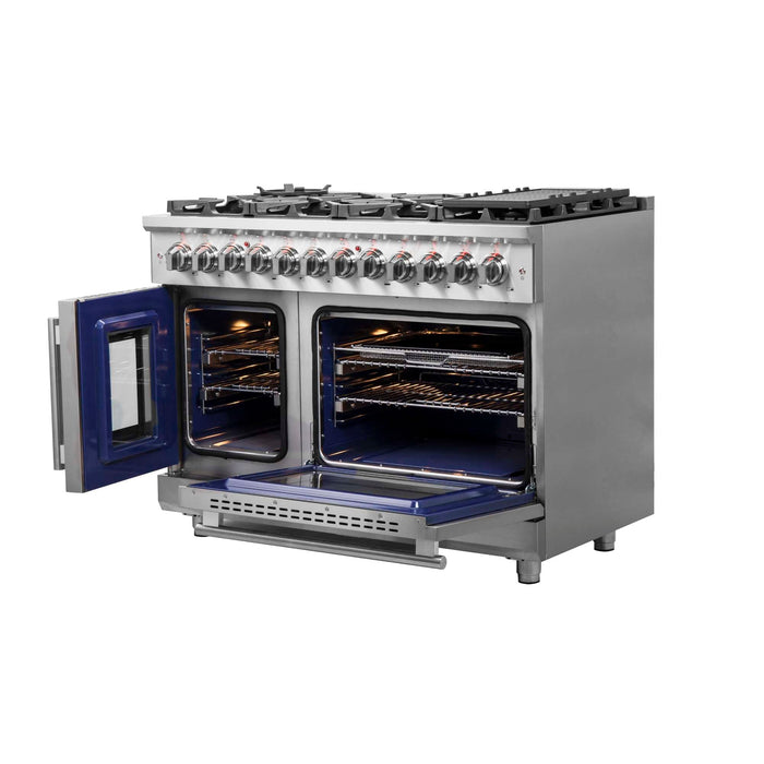 Forno Massimo 48" Freestanding French Door Dual Fuel Range FORNO