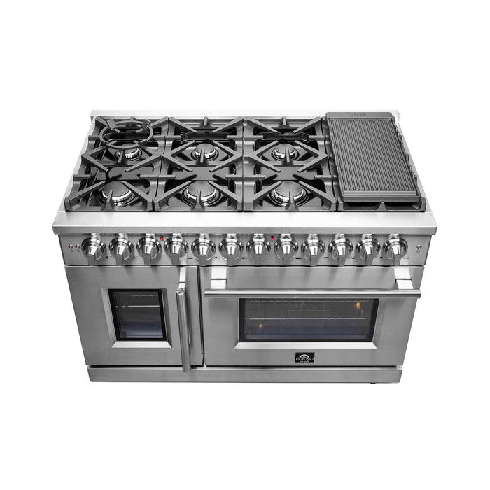 Forno Massimo 48" Freestanding French Door Dual Fuel Range FORNO