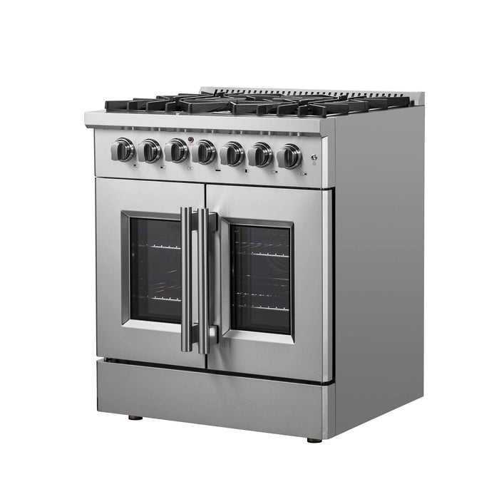 Forno Galiano 30" Freestanding French Door Dual Fuel Range FORNO
