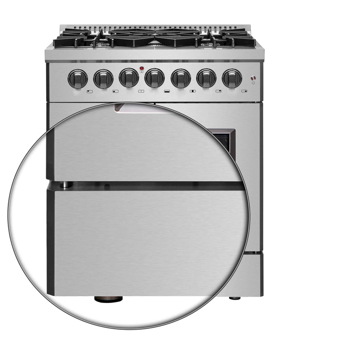 Forno Galiano 30" Freestanding French Door Dual Fuel Range FORNO