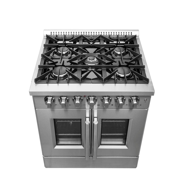 Forno Galiano 30" Freestanding French Door Dual Fuel Range FORNO