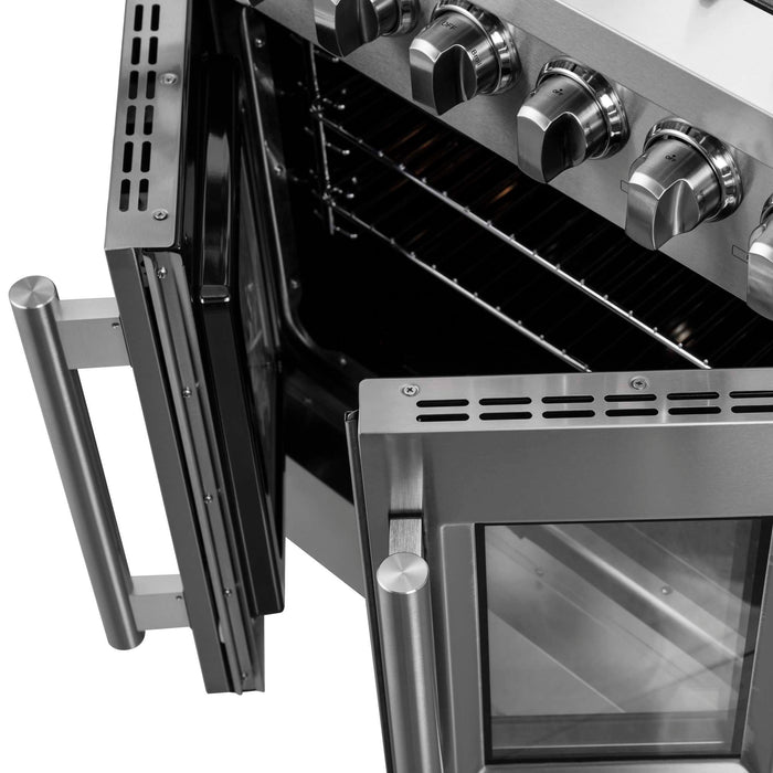 Forno Galiano 30" Freestanding French Door Dual Fuel Range FORNO