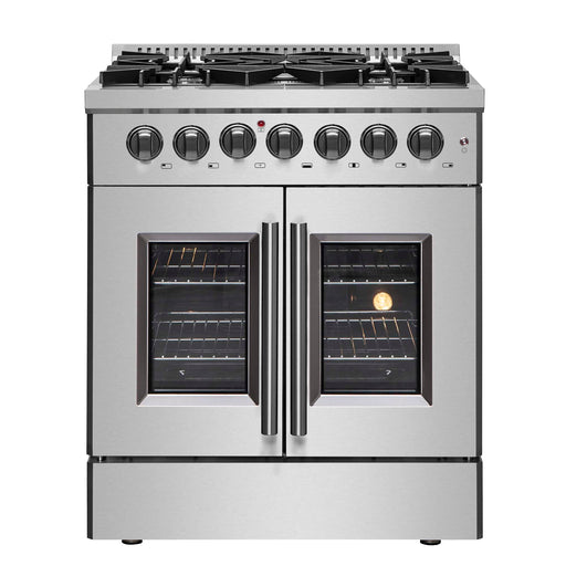 Forno Galiano 30" Freestanding French Door Dual Fuel Range FORNO